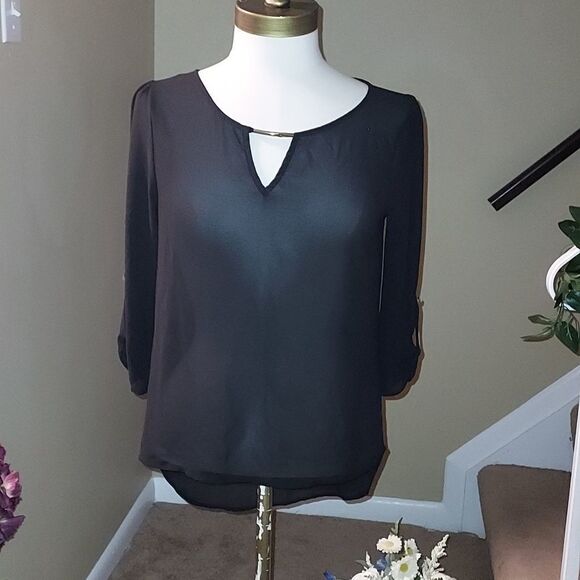 MIIN |  black blouse  Top - M/L - Picture 1 of 9